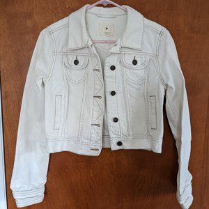 White Cropped Demin Jacket